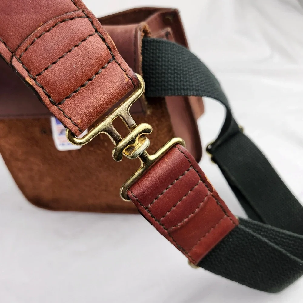 VTG J.W. HULME CO. Leather Shotgun Shell Bag Pouch USA Made Clays Skeet Hunting
